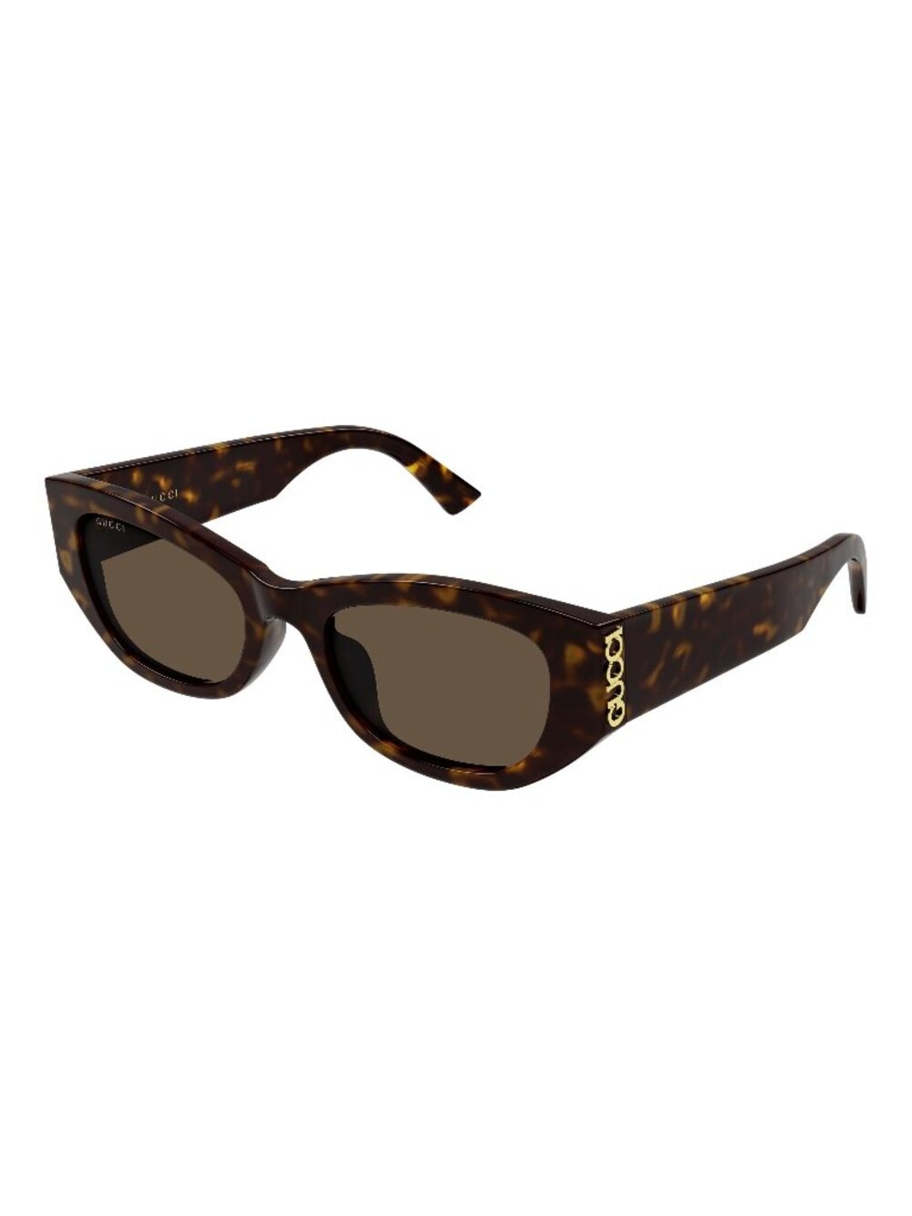 New Gucci Women's Sunglasses Havana Brown Lens Acetate Frame GG2044SA 002 53